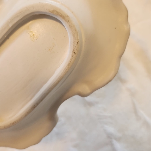 Germany Vintage porcelain 3D floral dish - Picture 5 of 12